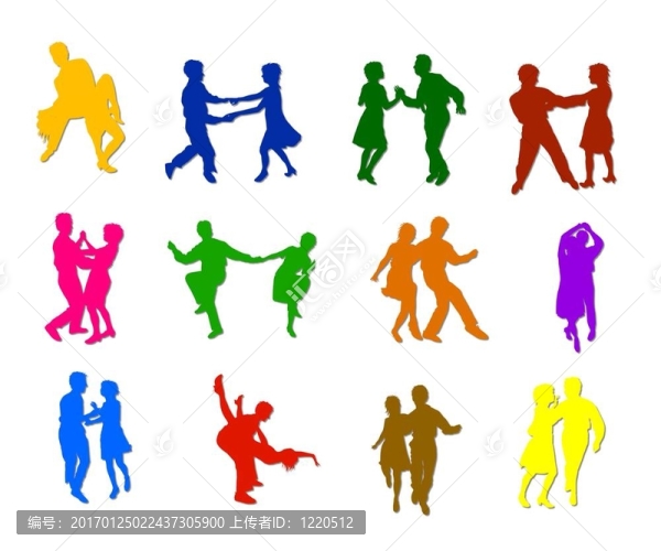 孤立的舞蹈剪影