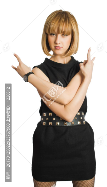 漂亮少女穿短裙秀標(biāo)志