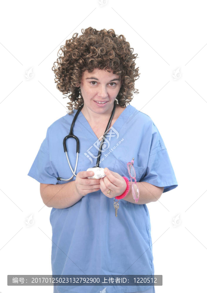 模糊頭發(fā)的女醫(yī)生