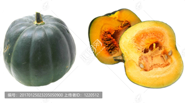 綠色的南瓜分離