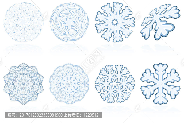 摘要假日冬季雪花圖標(biāo)設(shè)置在藍(lán)色