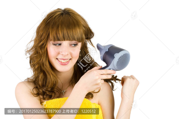 金發(fā)干燥的金發(fā)女郎