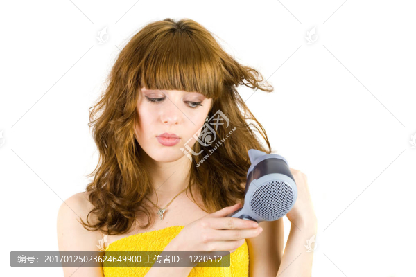 金發(fā)干燥的金發(fā)女郎
