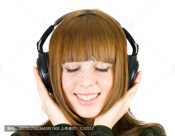 女孩聽音樂