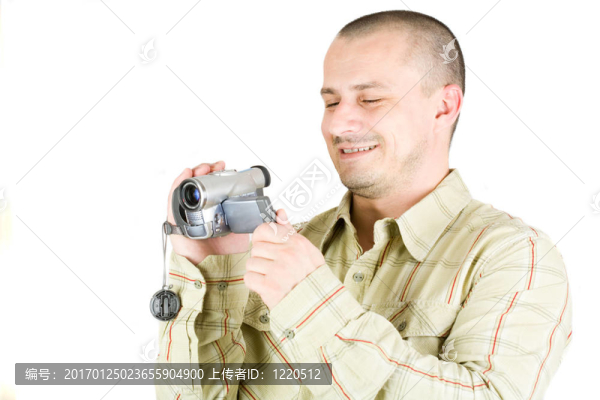 使用攝像機的人