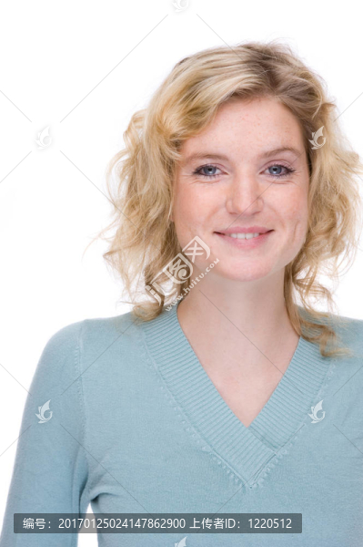 一個美麗而快樂的白人婦女