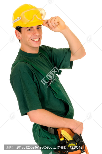 建筑工人；綠色