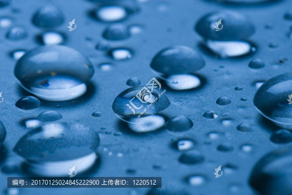 玻璃表面上的水滴