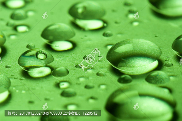 玻璃表面上的水滴