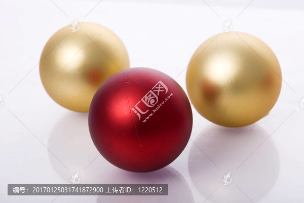 圣誕節(jié)的紅色和金色的球