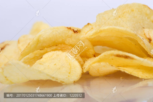 堆土豆片