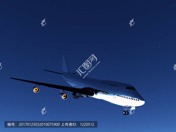 飛機(jī)在晚上