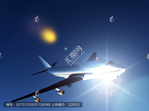 飛機(jī)在晚上