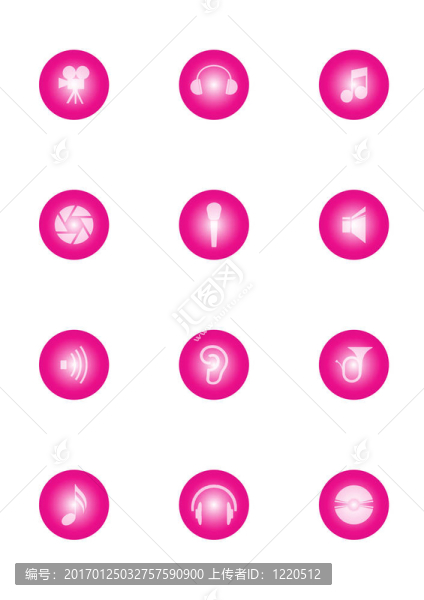 各種彩色多媒體圖標(biāo)