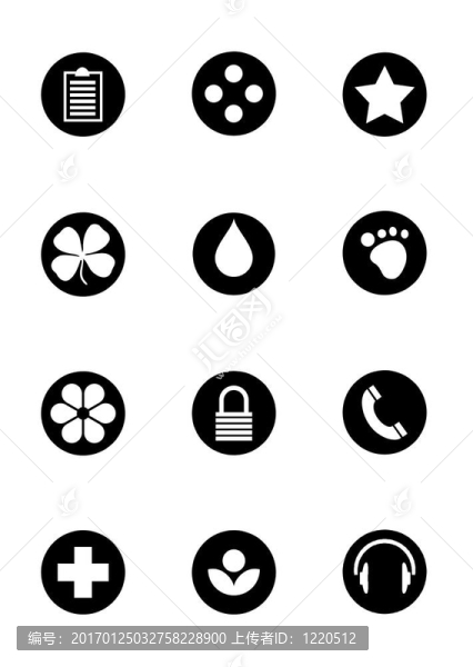 各種圓形簡單圖標(biāo)