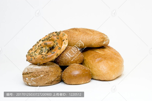 新鮮的面包和面包店