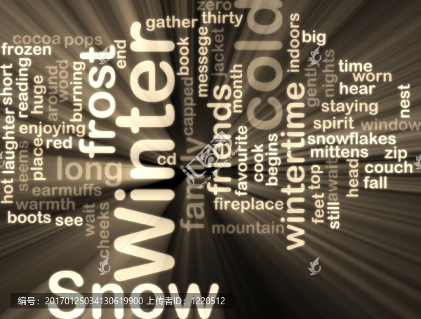 冬季W(wǎng)ordCloud發(fā)光