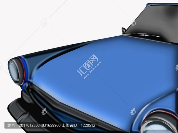 藍(lán)色汽車插圖