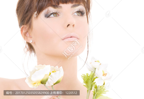 女人與花