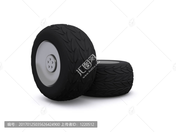 汽車的輪子。3d