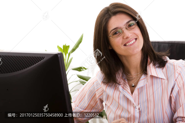 在辦公室的女商人