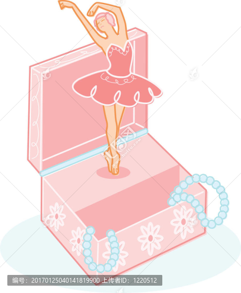 可愛的芭蕾舞女演員首飾盒圖