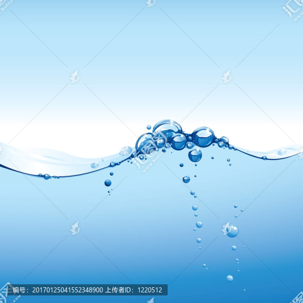 有氣泡的水波