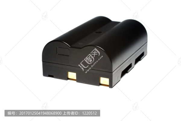 用于白色背景的照相機的可再充電蓄電池。