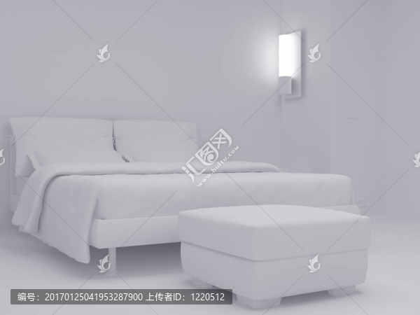白色臥室設置八