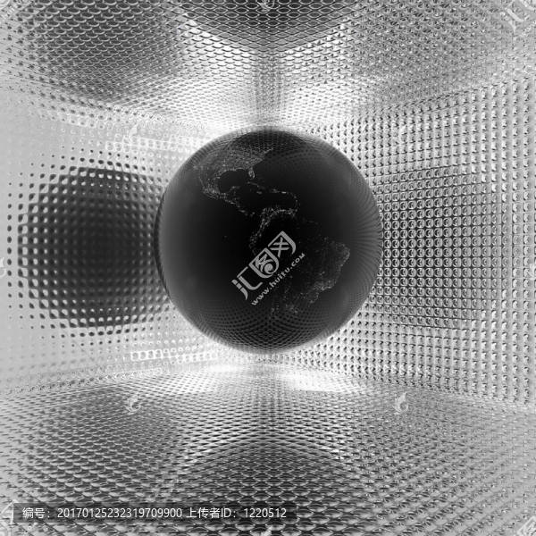 具有反射的地球模型