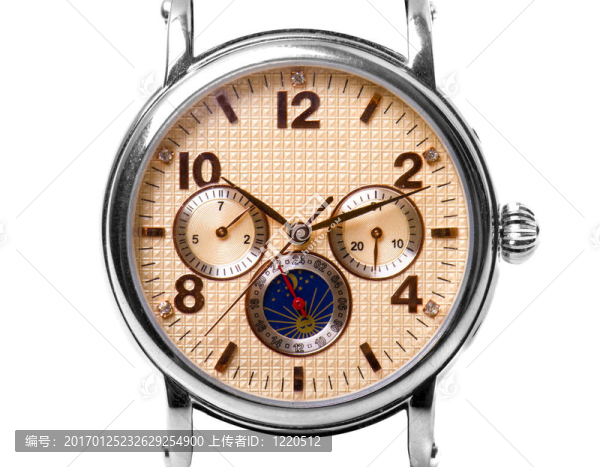 白色背景的銀表