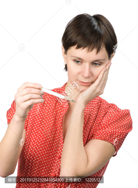 穿紅衣服的女士