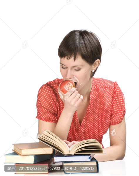 穿紅衣服的女士