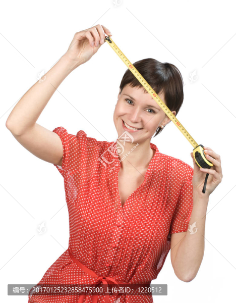穿紅衣服的女士