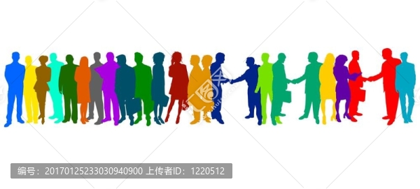 彩色商務(wù)人物剪影