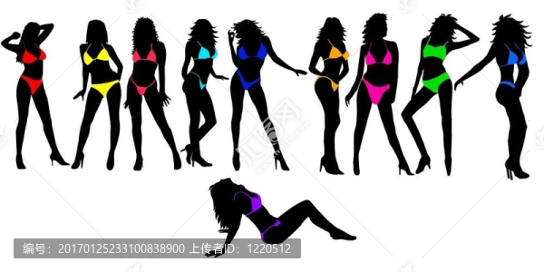 比基尼女孩的輪廓