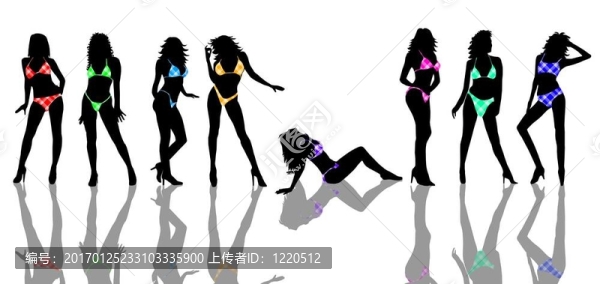 比基尼女孩的輪廓