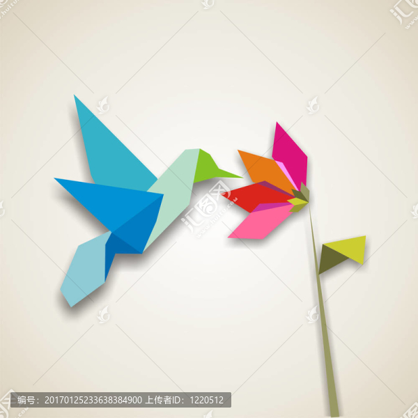折紙的蜂鳥