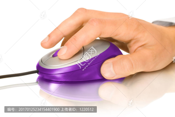 電腦鼠標和手