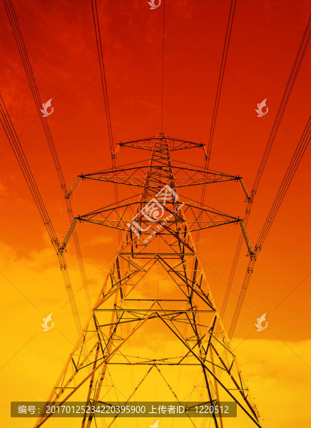 紅色電線塔