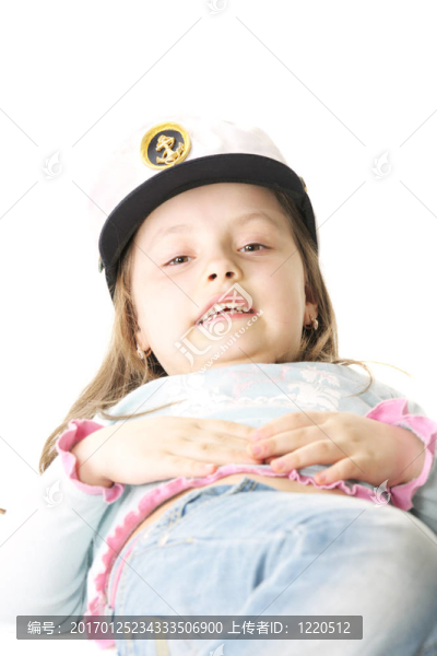 穿著水手制服帽的女孩