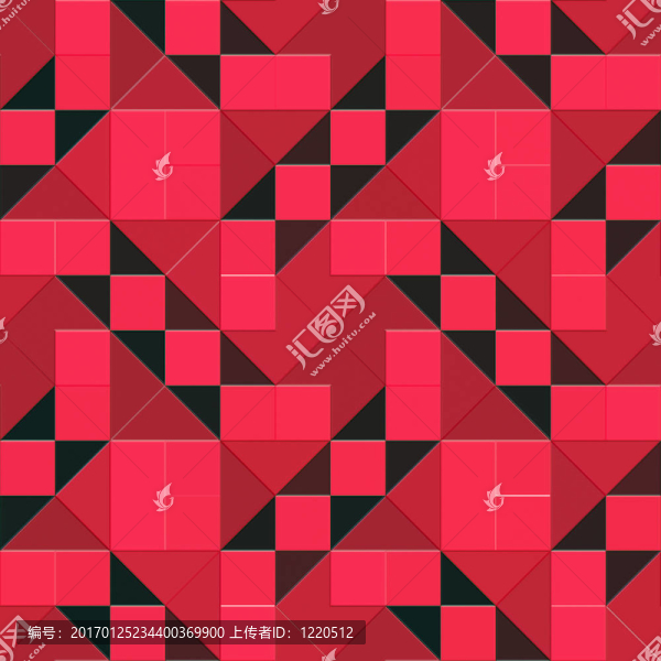 紅色的幾何拼接