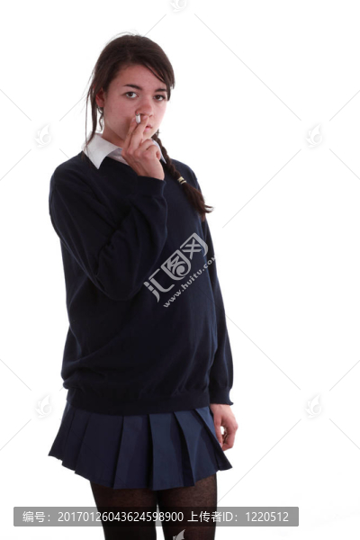 混合種族的青少年女學(xué)生