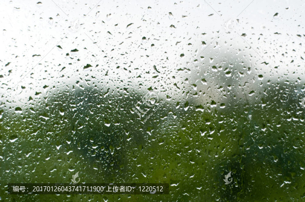玻璃上的雨滴