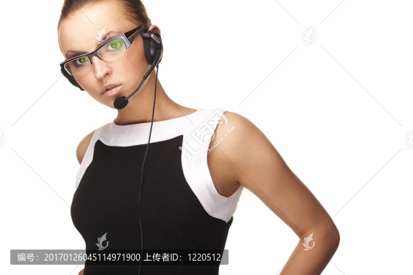 帶耳機(jī)的好熱線接線員