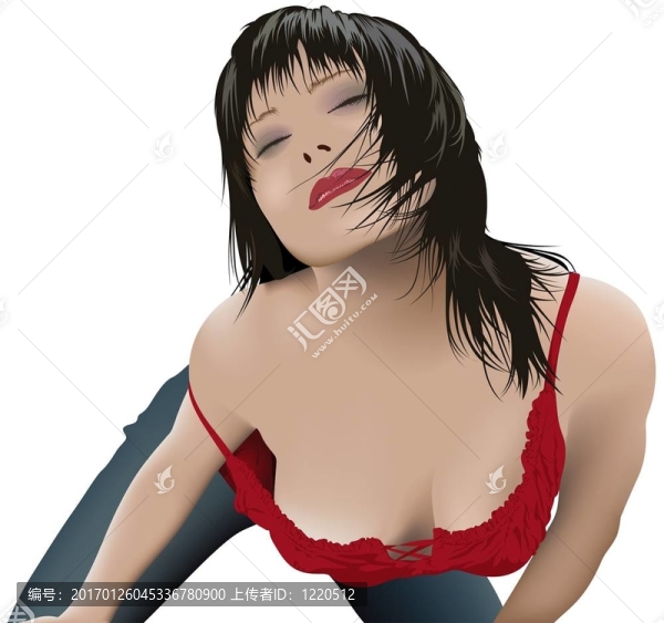 性感女孩與Black,Hair