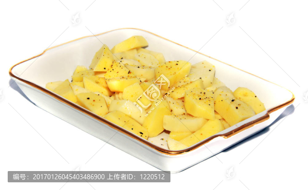 盤(pán)子上的土豆片