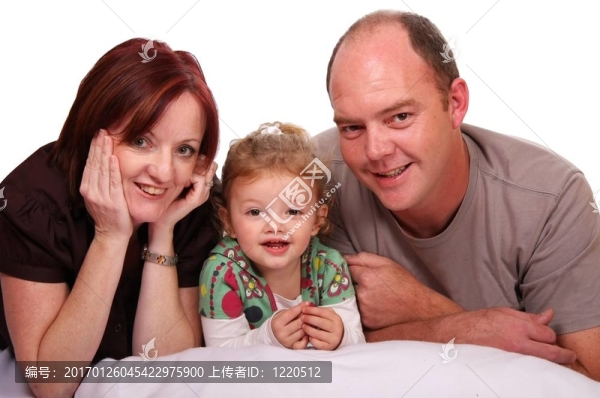 父母和漂亮的女兒