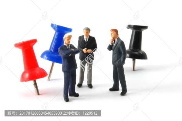 商人和推銷孤立在白色