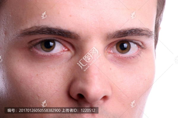 年輕的商人極端特寫肖像